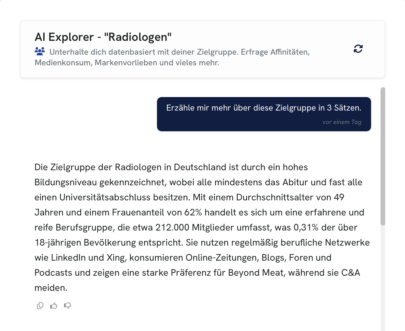 Der AIlon Audience Explorer: chat-basierte Insights auf Basis gesicherter Daten