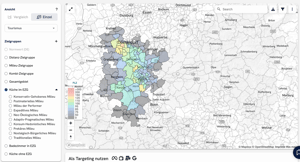 Geografische Verteilung einer Zielgruppe auf MikroPLZ-Ebene