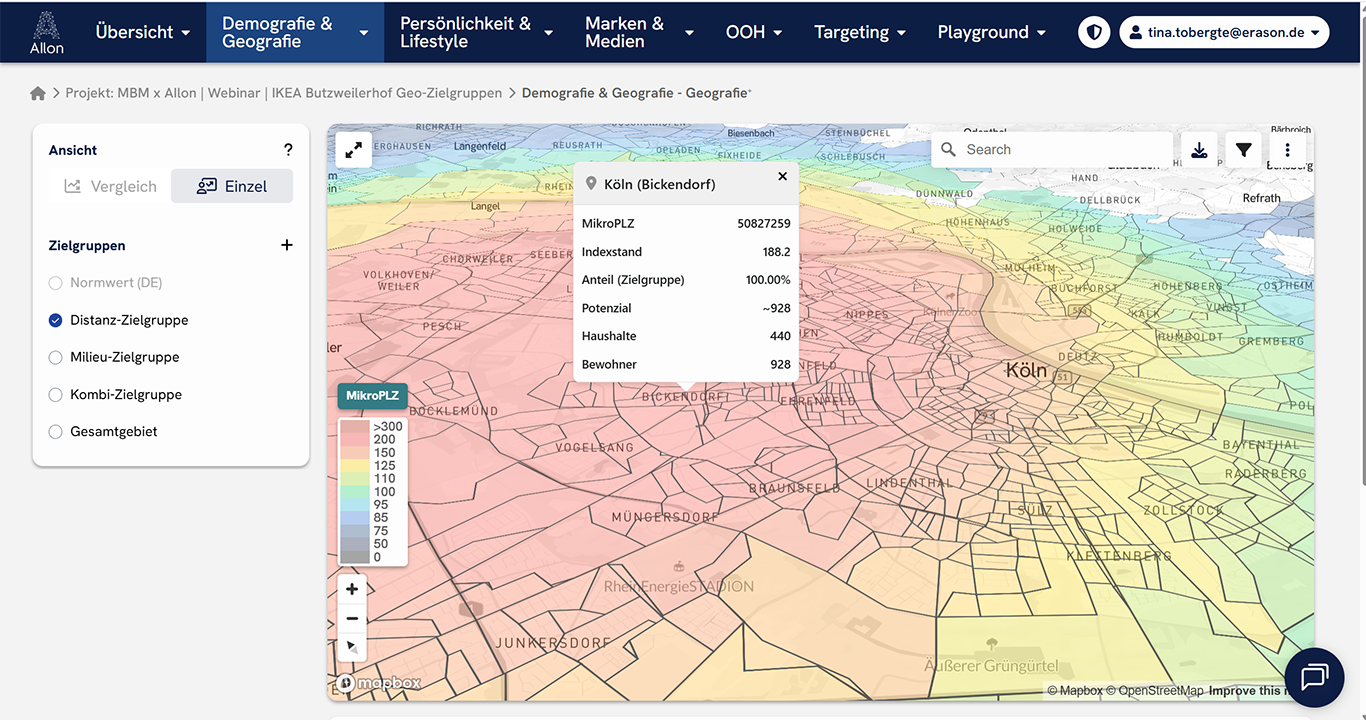 Vom Einzugsgebiet zur Live Kampagne in wenigen Minuten